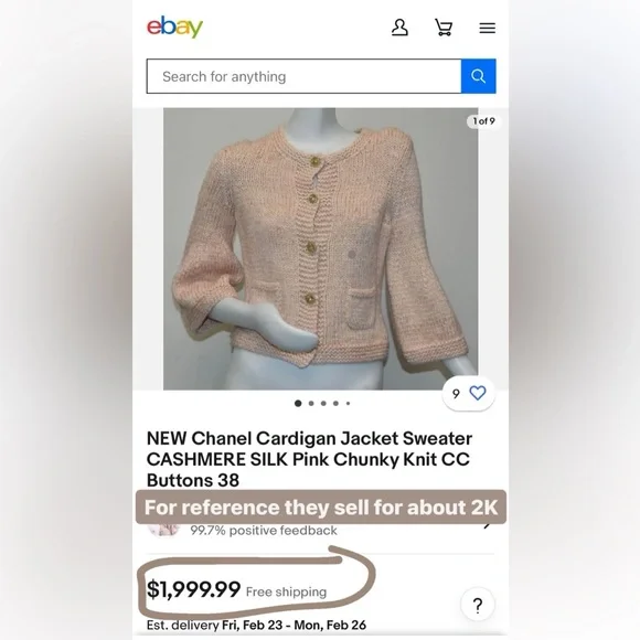 CHANEL PINK CARDIGAN 2008